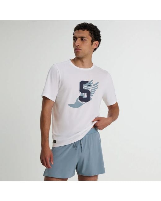 Saucony White Outpace 3" Short for men