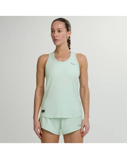 Saucony Green Stopwatch Singlet