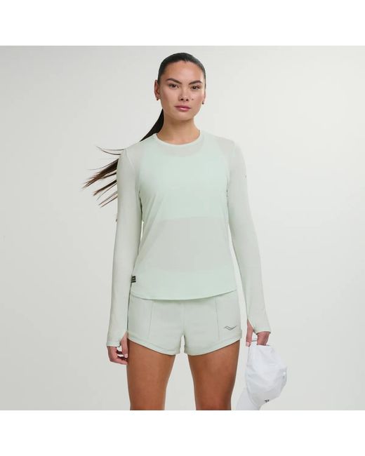 Saucony White Stopwatch Long Sleeve