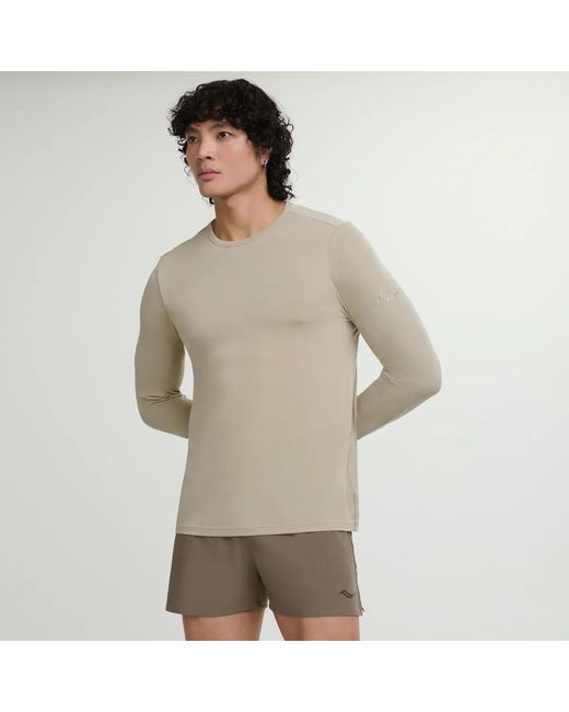 Saucony Gray Stopwatch Long Sleeve for men