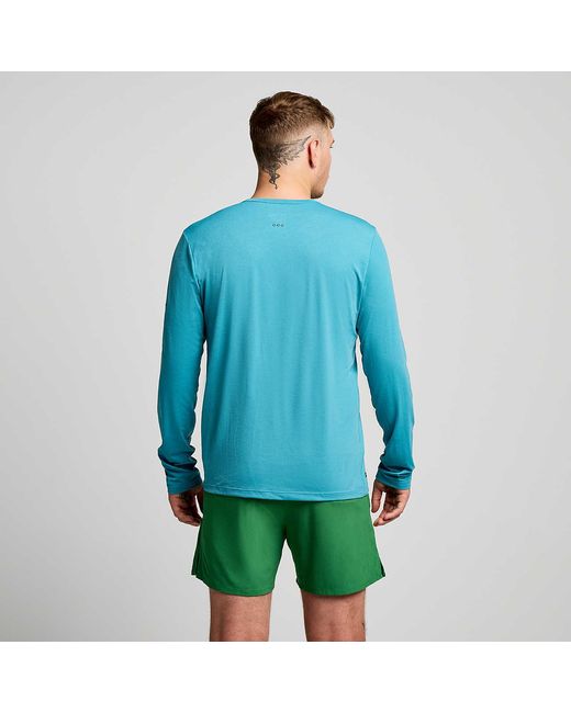 Saucony Blue Stopwatch Long Sleeve for men