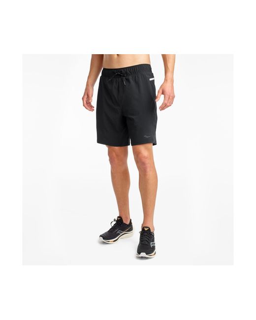 Saucony Synthetic Rerun 8" 2-1 Short in Black for Men - Lyst