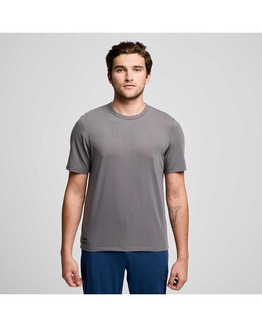 Saucony Gray Triumph Short Sleeve for men
