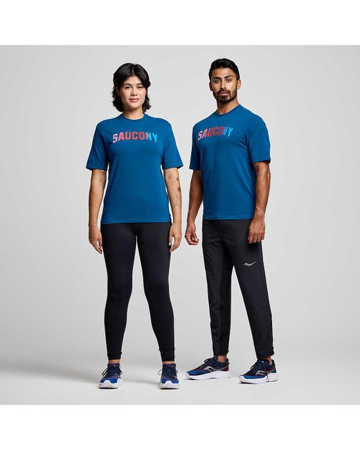 Saucony Blue Recovery Short Sleeve
