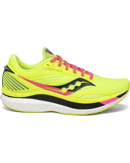 saucony yellow running shoes