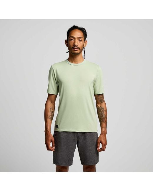 Saucony Green Triumph Short Sleeve for men