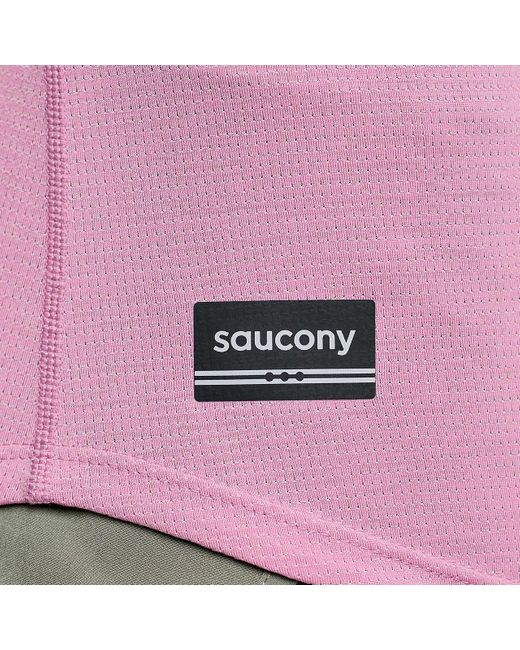 Saucony Pink Stopwatch Singlet