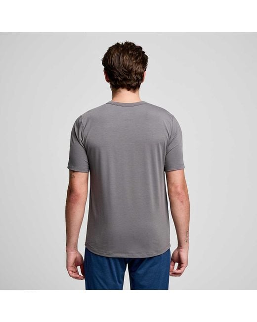 Saucony Gray Triumph Short Sleeve for men