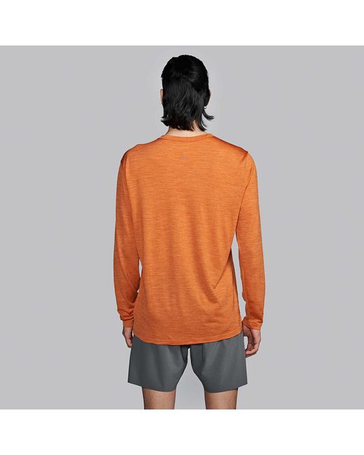 Saucony Orange Peregrine Merino Long Sleeve for men