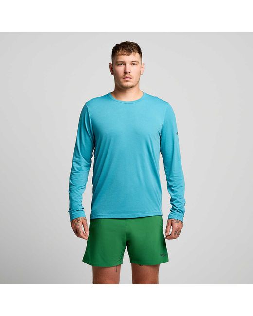 Saucony Blue Stopwatch Long Sleeve for men