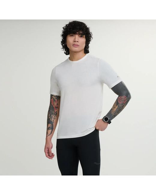 Saucony Gray Stopwatch Short Sleeve for men