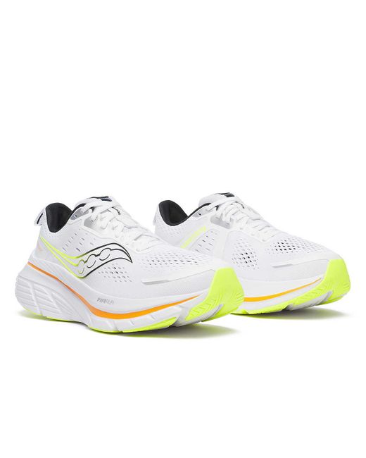 Saucony White Guide 18 Running Shoe for men