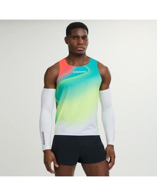 Saucony Green Endorphin Singlet for men