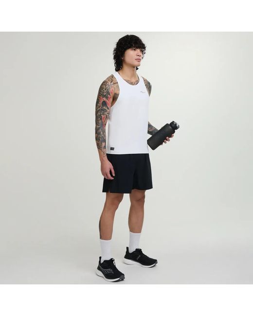 Saucony White Endorphin Singlet for men