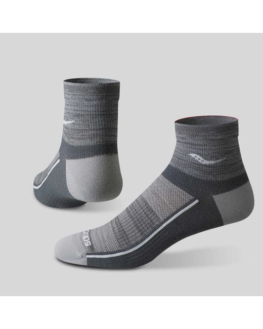 Saucony Gray Inferno Ultralight Quarter 3-pack Socks