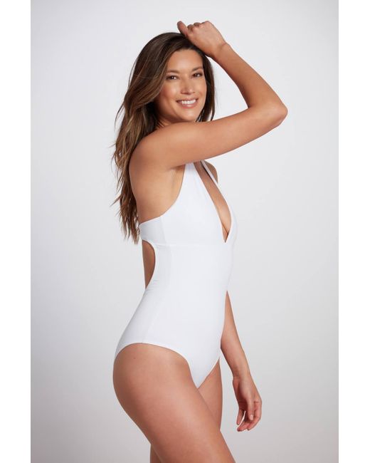 Sauipe Swimwear Debby Halter One Piece Swimsuit in White