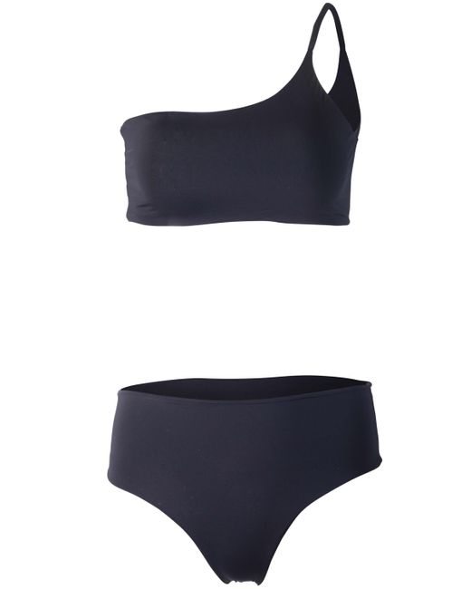Sauipe Swimwear Serena One Shoulder Bikini Top Black in Blue | Lyst