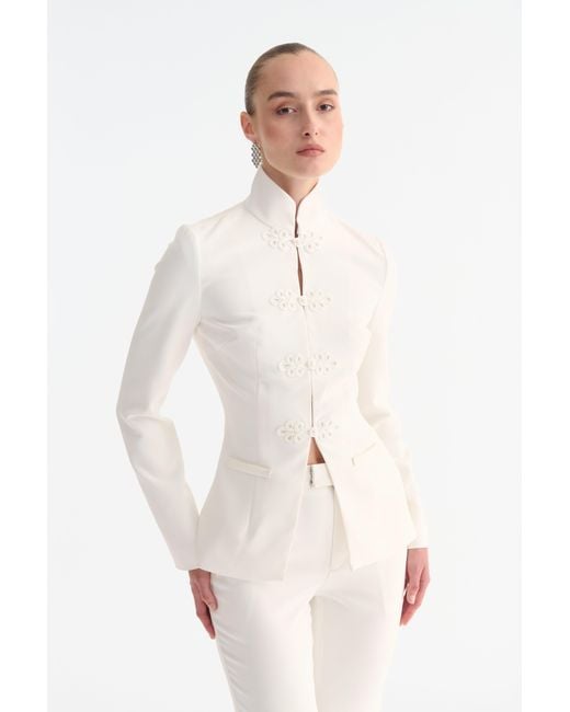 SAU LEE White Filip Tang Blazer