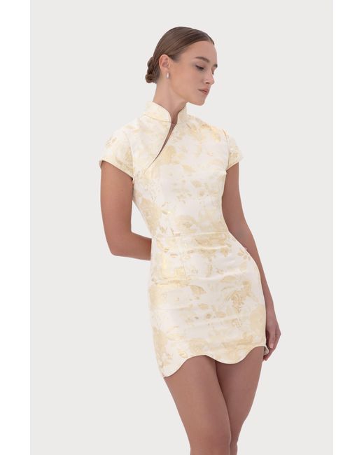 SAU LEE Multicolor Kiana Jacquard Mini Dress