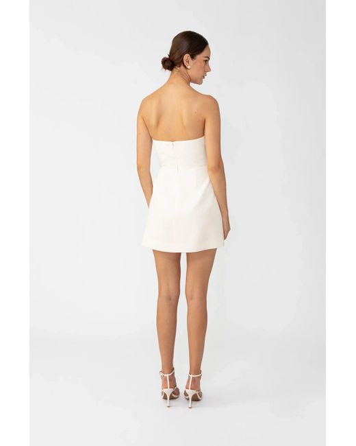 SAU LEE White Eve Mini Dress