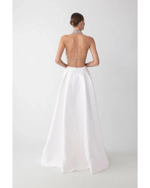 SAU LEE White Lucie Maxi Skirt