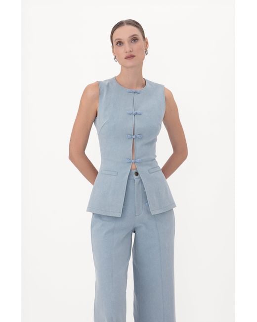 SAU LEE Blue Austin Denim Pant