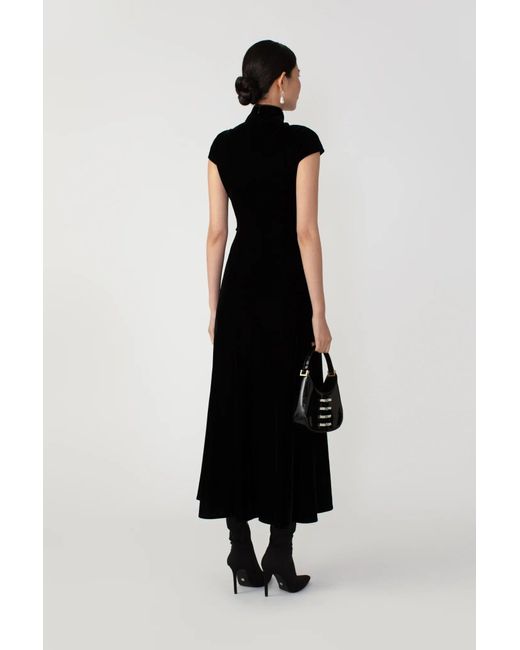 SAU LEE Black Vanessa Midi Dress