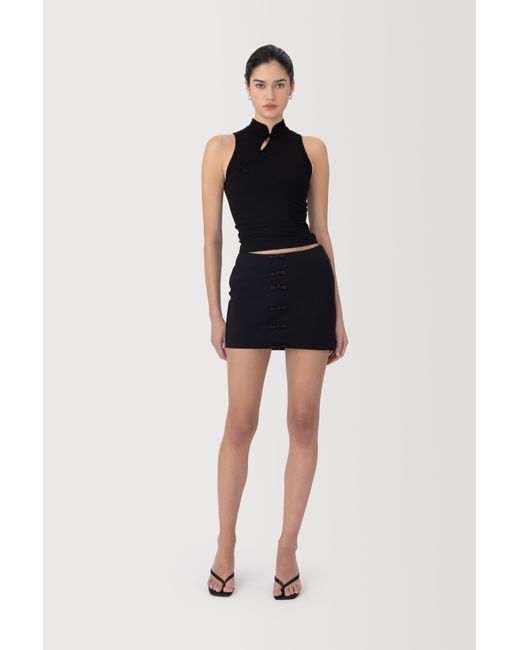 SAU LEE Black Tao Knit Top