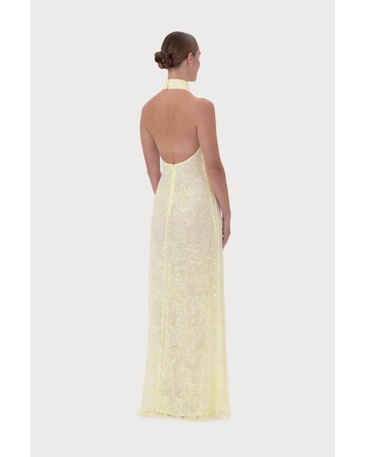 SAU LEE Natural Grace Beaded Dress