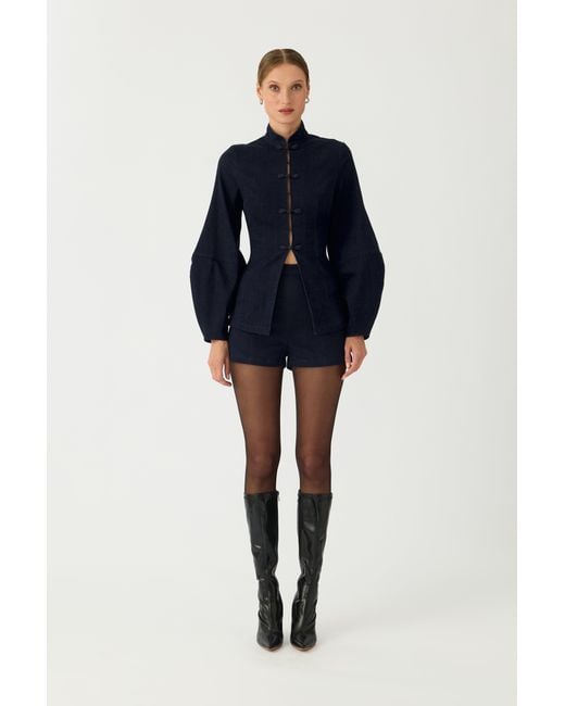 SAU LEE Blue Marten Denim Shorts