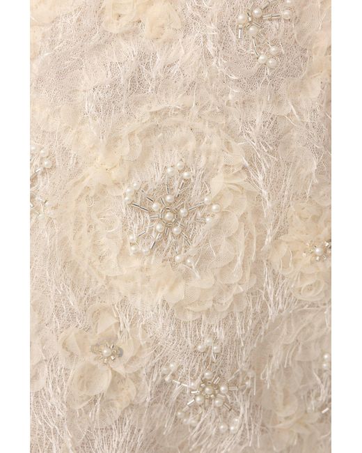SAU LEE Natural Aja Embroidered Skirt