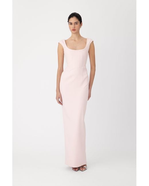 SAU LEE Pink Brooke Gown