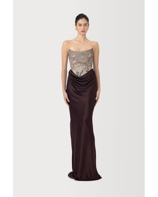 SAU LEE White Frances Gown