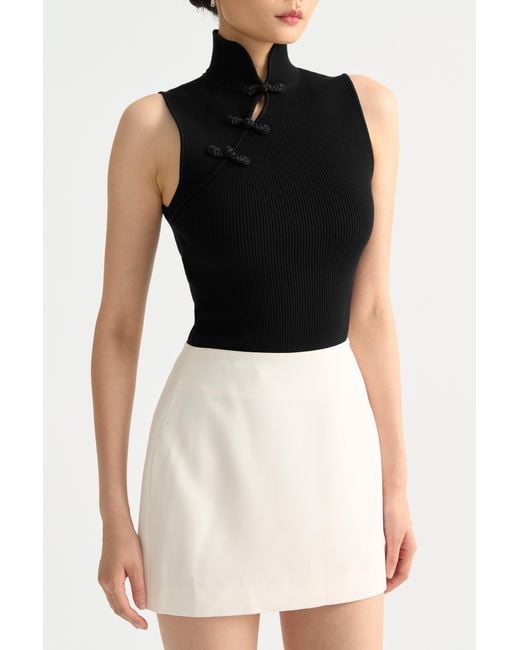 SAU LEE Black Rocco Skirt