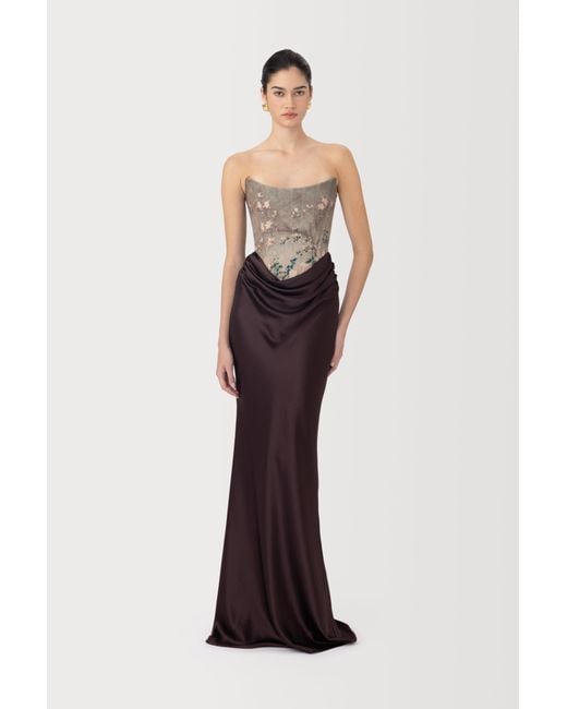 SAU LEE White Frances Gown