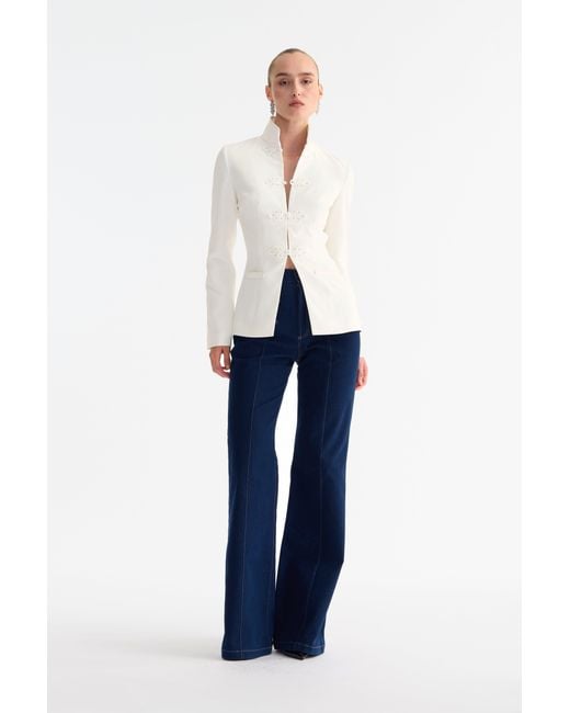 SAU LEE White Filip Tang Blazer
