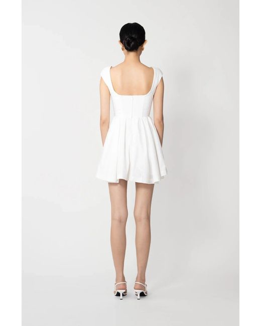 SAU LEE White Holly Mini Dress
