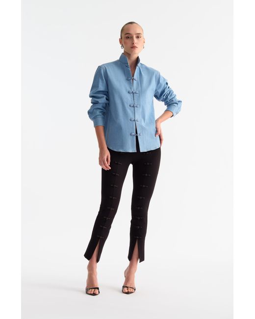 SAU LEE Blue Bobbi Denim Shirt