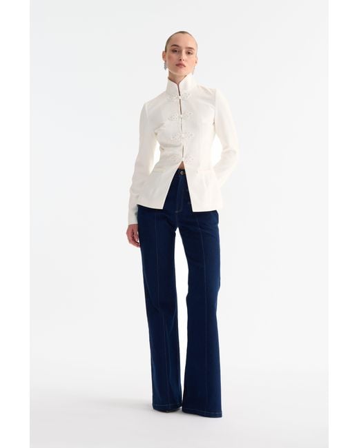 SAU LEE White Filip Tang Blazer