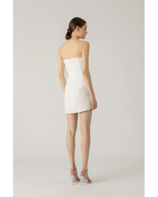 SAU LEE Natural Fleur Mini Dress