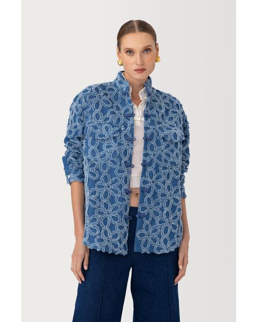 SAU LEE Blue Enzo Tang Jacket