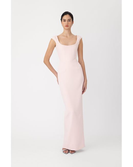 SAU LEE Pink Brooke Gown