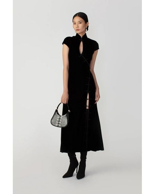 SAU LEE Black Vanessa Midi Dress