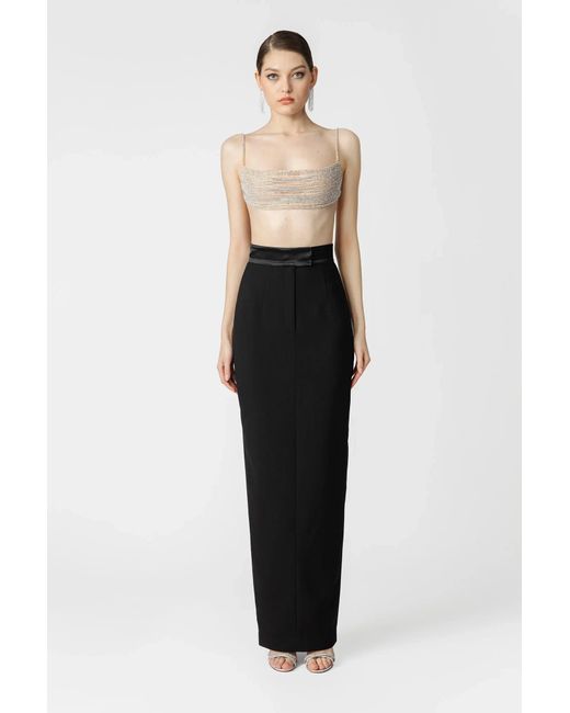 SAU LEE White Indya Midi Skirt