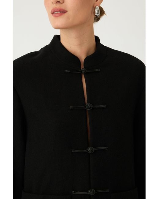 SAU LEE Black Rowen Tang Coat