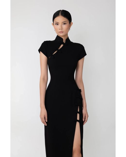 SAU LEE Black Isabella Maxi Dress