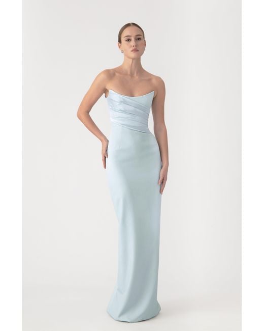 SAU LEE White Louisa Gown