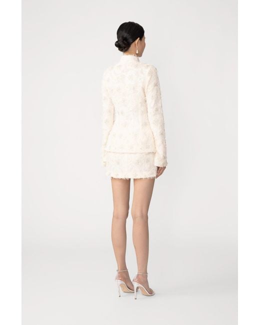 SAU LEE White Aja Embroidered Top