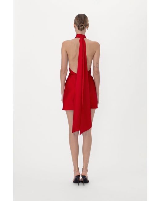 SAU LEE Red Isola Mini Dress