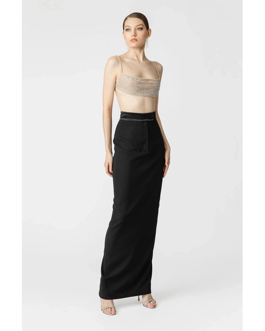 SAU LEE White Indya Midi Skirt